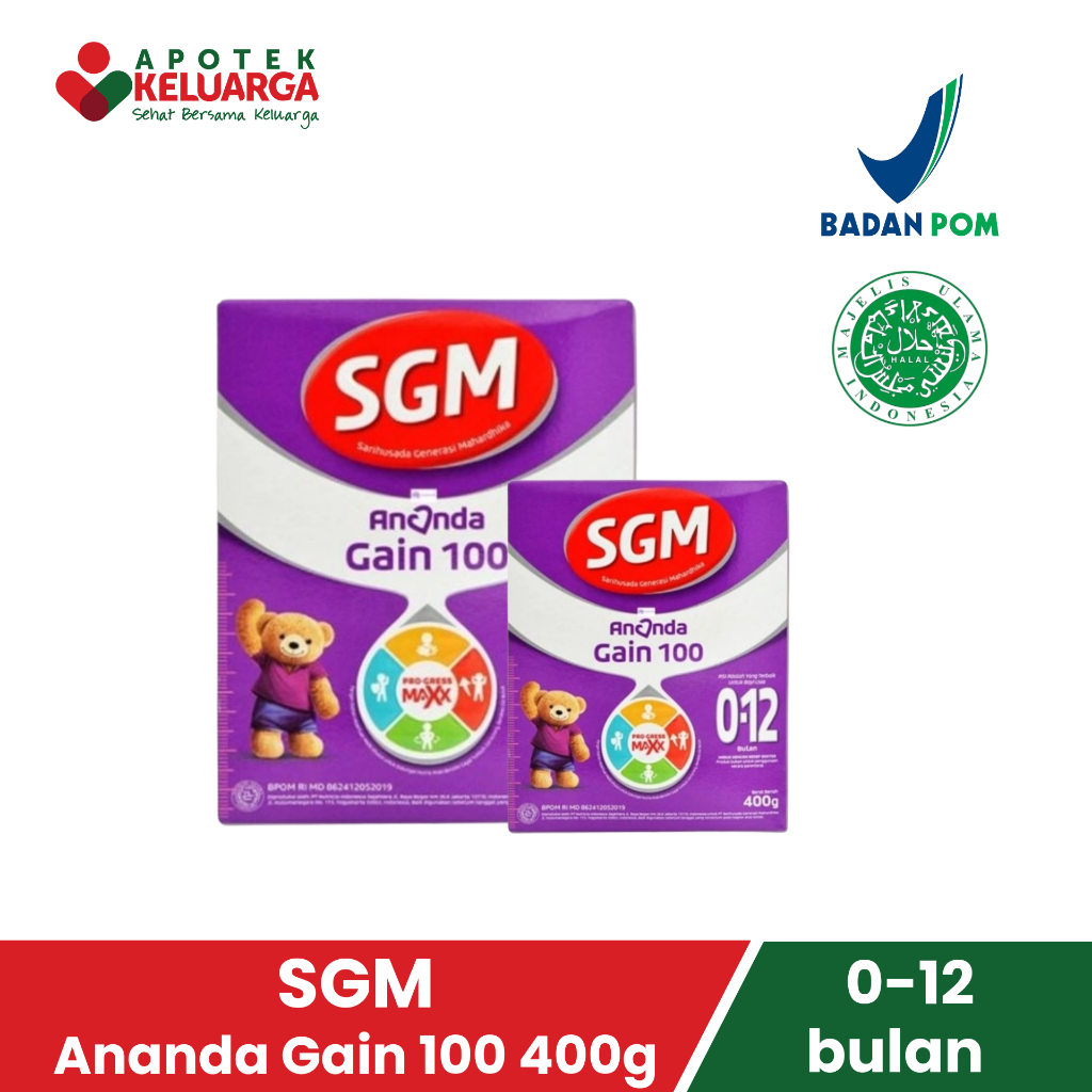 SGM  ANANDA GAIN 100 0-12 BULAN 400 gram