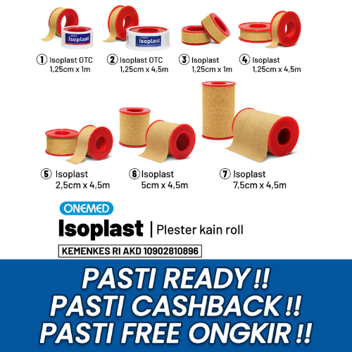 ONEMED ISOPLAST PLESTER ROLL KAIN ELASTIS PLESTER LUKA PLESTER PERBAN LUKA TERMURAH LANGSUNG KIRIM