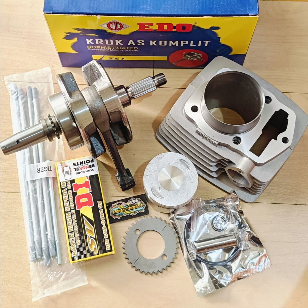 Paket Bore Up Stroke Up Langkah Std Tiger 62.2 piston 63.5 mm Gl Megapro Touring Harian 200 cc