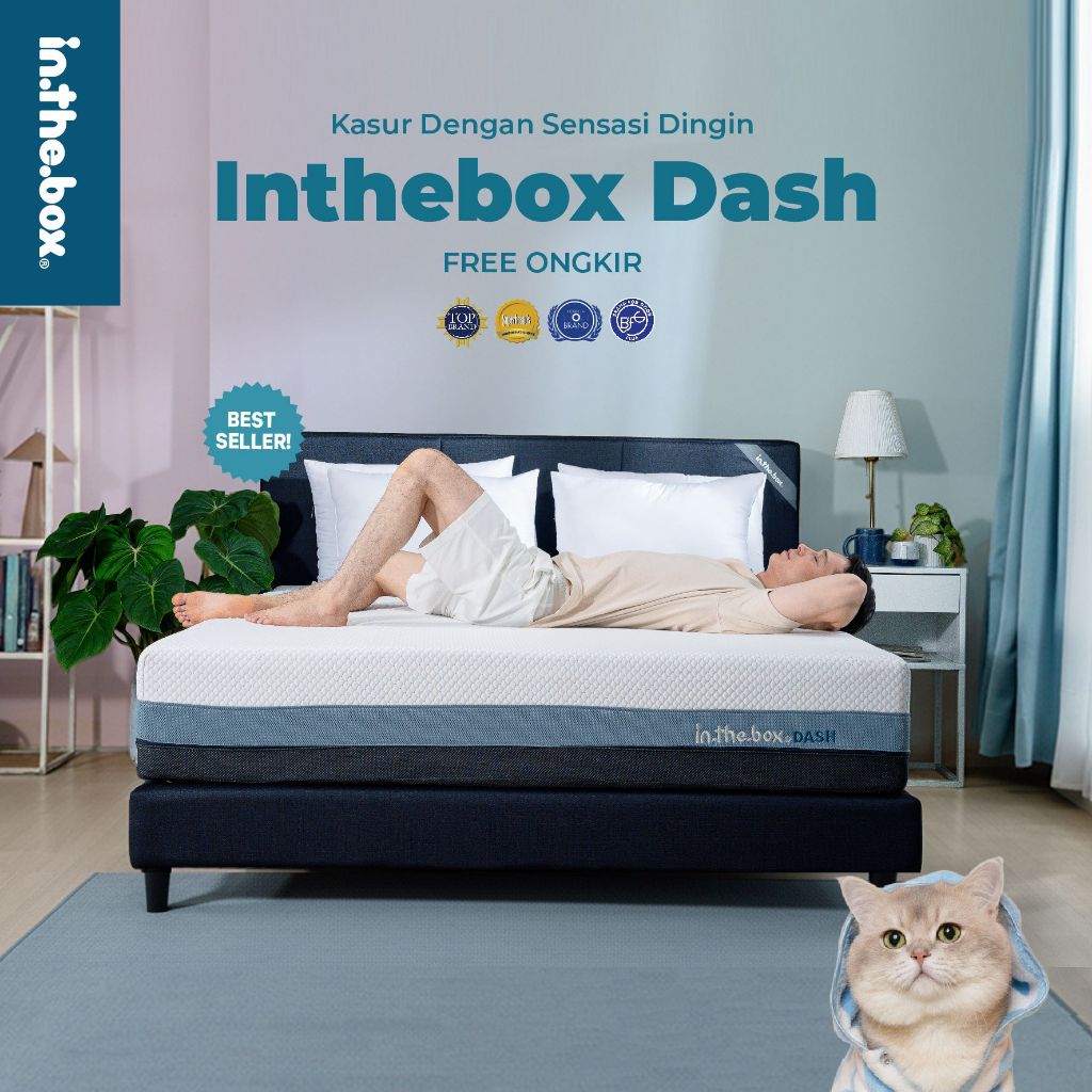 Kasur Orthopedic Spring Bed INTHEBOX Dash - FREE Bantal | Ukuran 90x200, 100x200, 120x200, 140x200, 