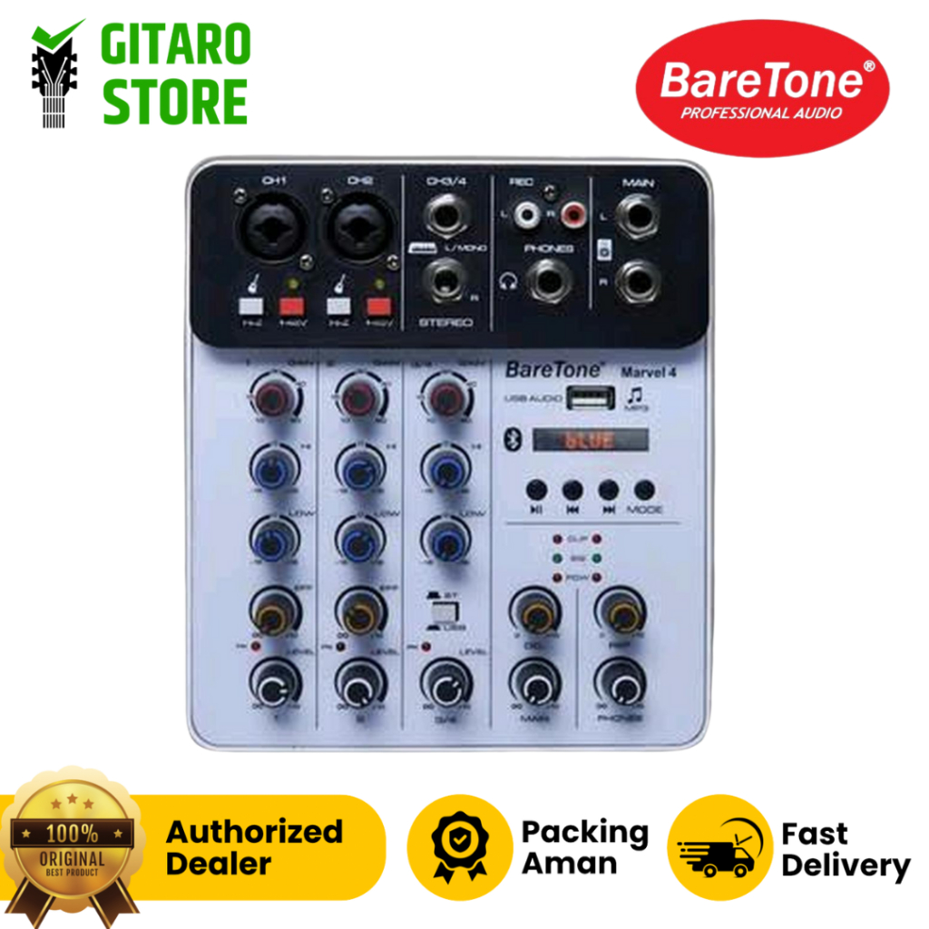 Mixer Audio Baretone Marvel 4 Profesional Mixer 4 Channel Original