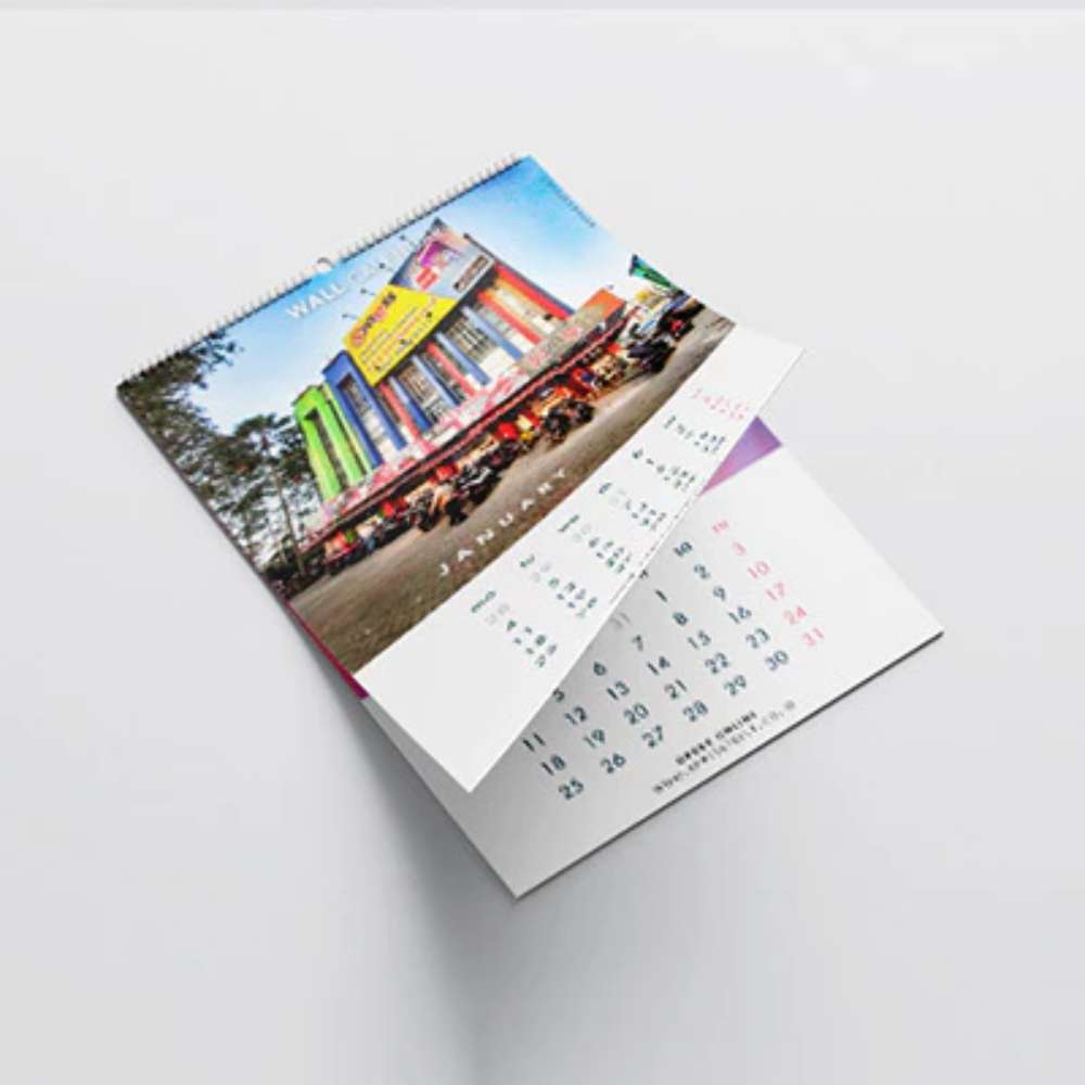 Kalender 2026 dinding spiral - Cetak kalender dinding Custom 6 Lembar