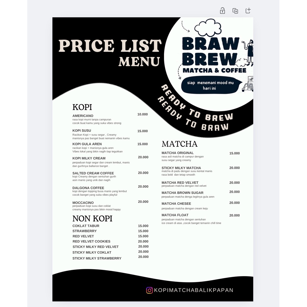 JASA DESIGN DAN CETAK MENU MAKANAN Dan MINUMAN