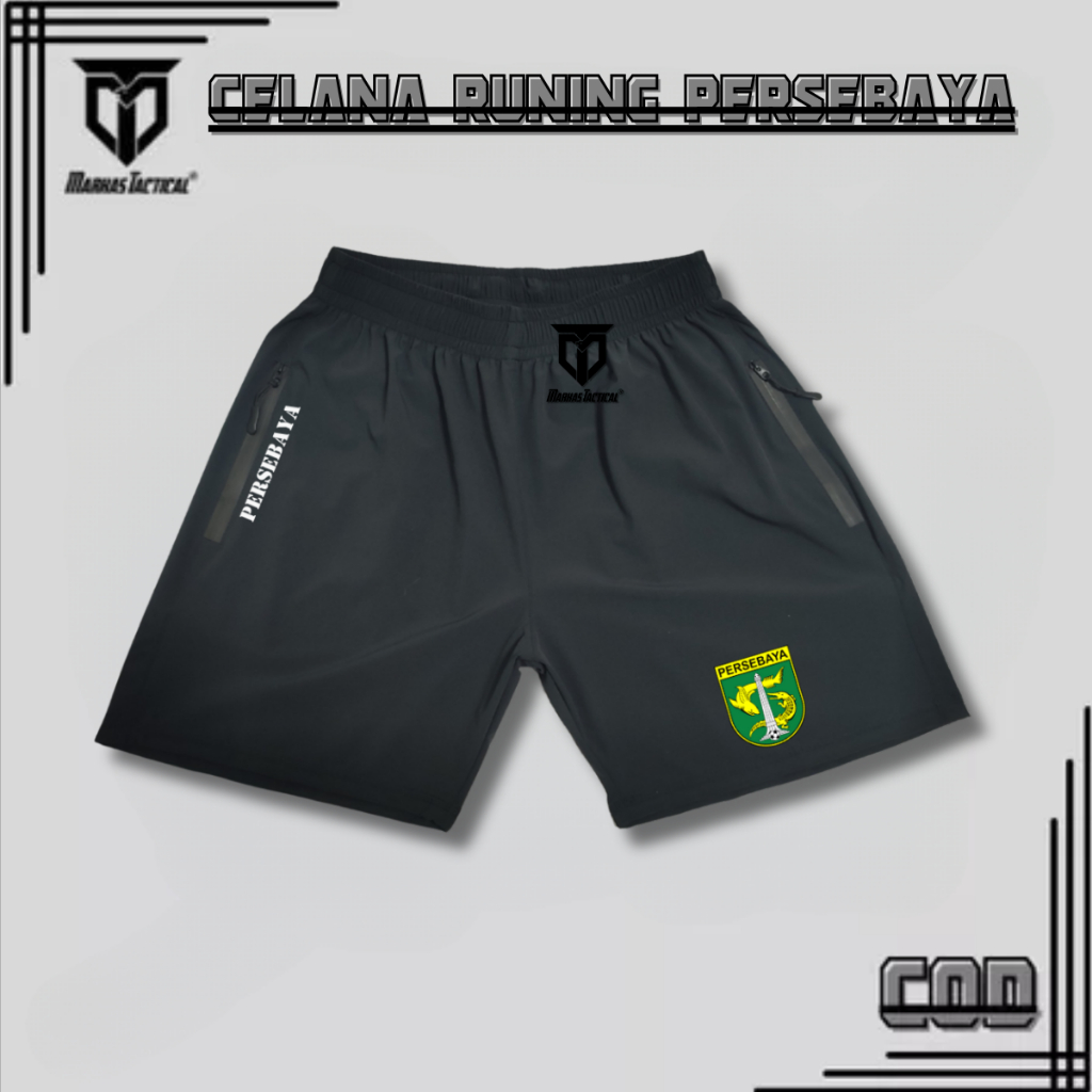 Celana Pendek Pria Microstreet / Celana Pendek Lari PERSEBAYA