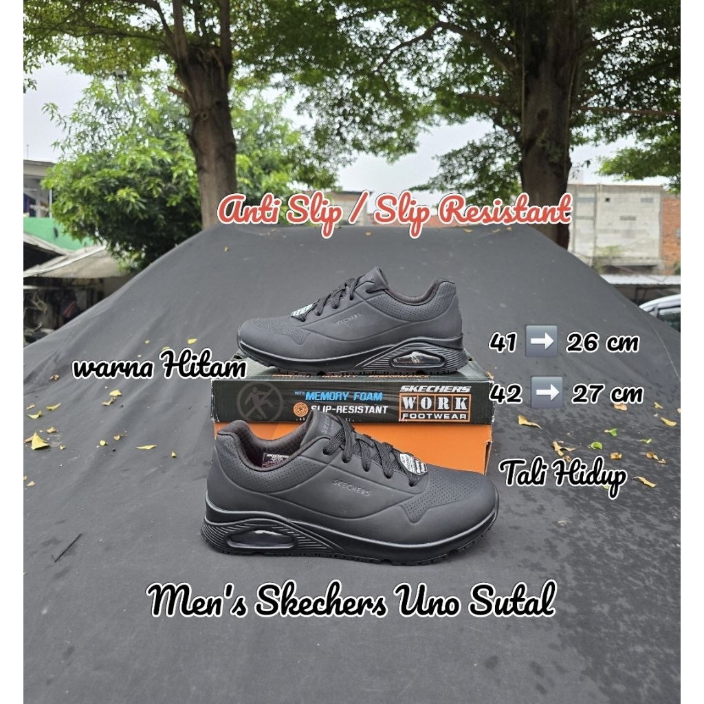 Men's Skechers Work Slip-Resistant Relaxed Fit UNO - Sutal