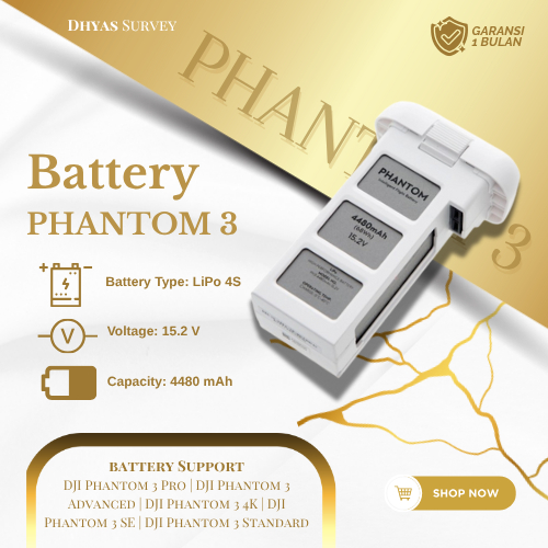 Battery DJI Drone Phantom 3 Battre dji phantom 3 Original Bergaransi Resmi
