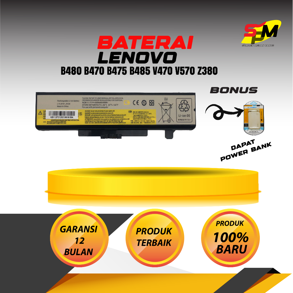 Baterai Lenovo b480 b485 b490 b580