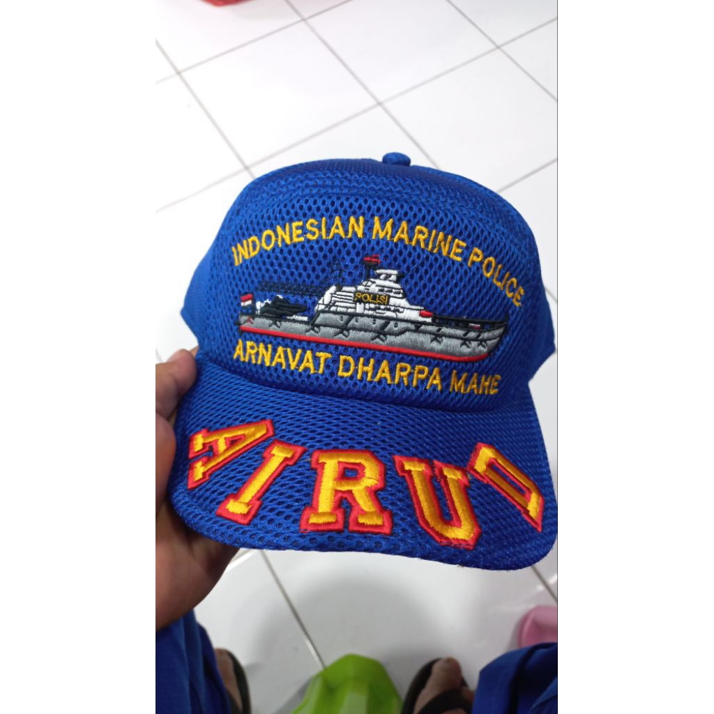 topi biru polairud polair airud
