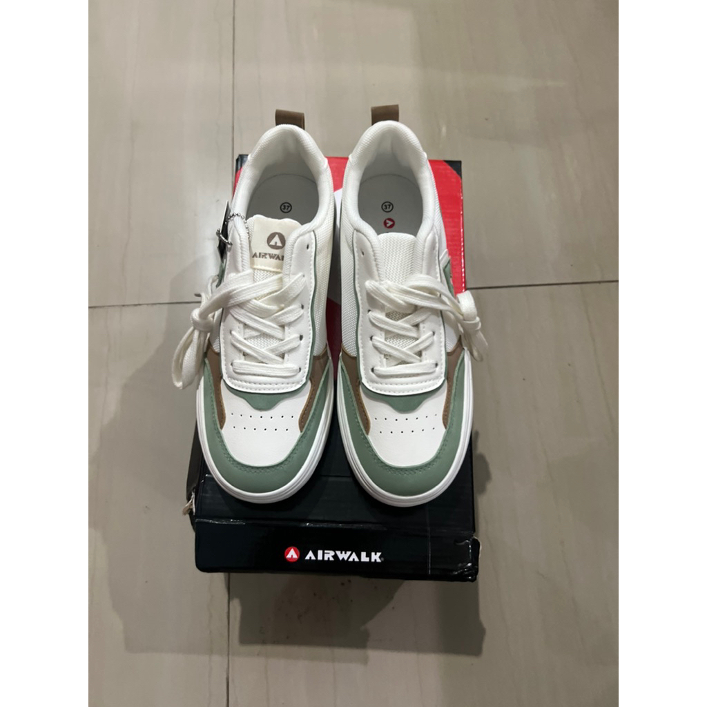 Airwalk Candace Off White/Sage Green/Beige 100% Original