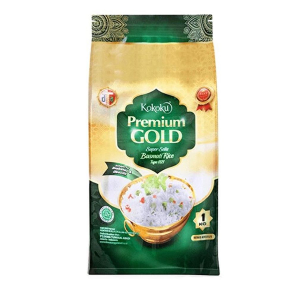 Kokoku Beras Basmati Premium Gold 1kg

