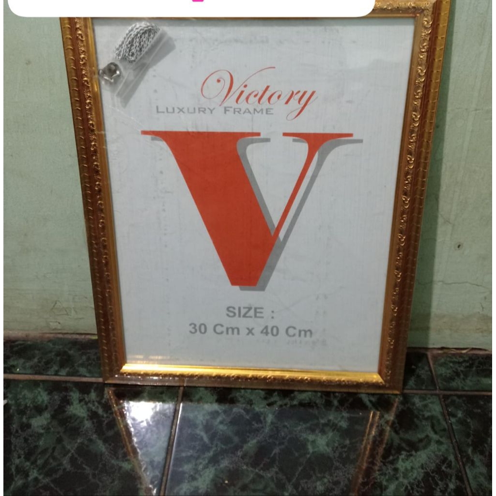 Bingkai foto A3 30x40 ukir kayu + kaca