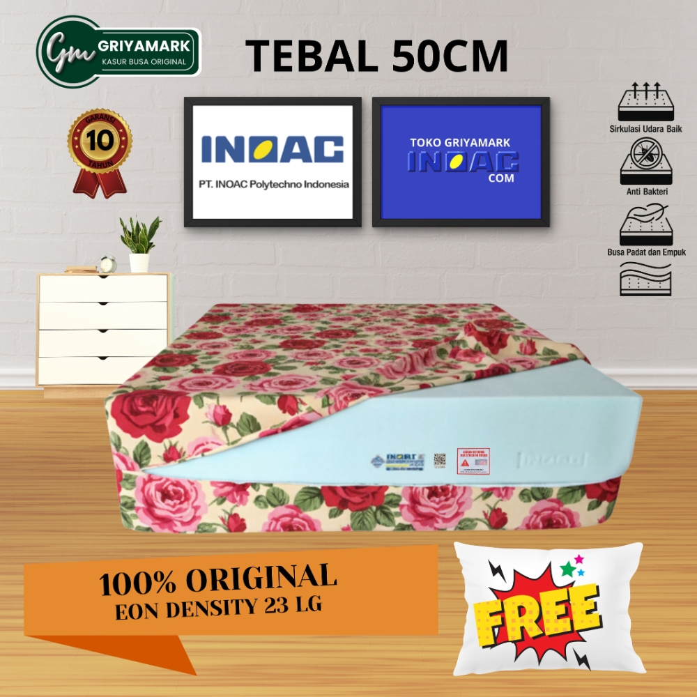[ Tebal 50cm ] Kasur Busa INOAC EON D23 ORIGINAL Garansi Busa 10 TAHUN Gratis Bantal Tersedia Semua 