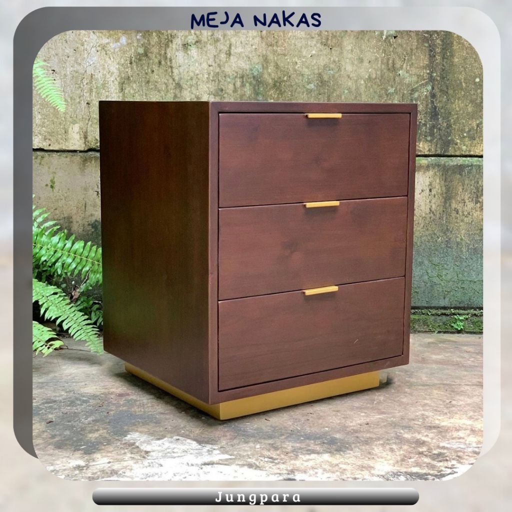 Meja nakas minimalis meja kecil kamar tidur kayu jati solid