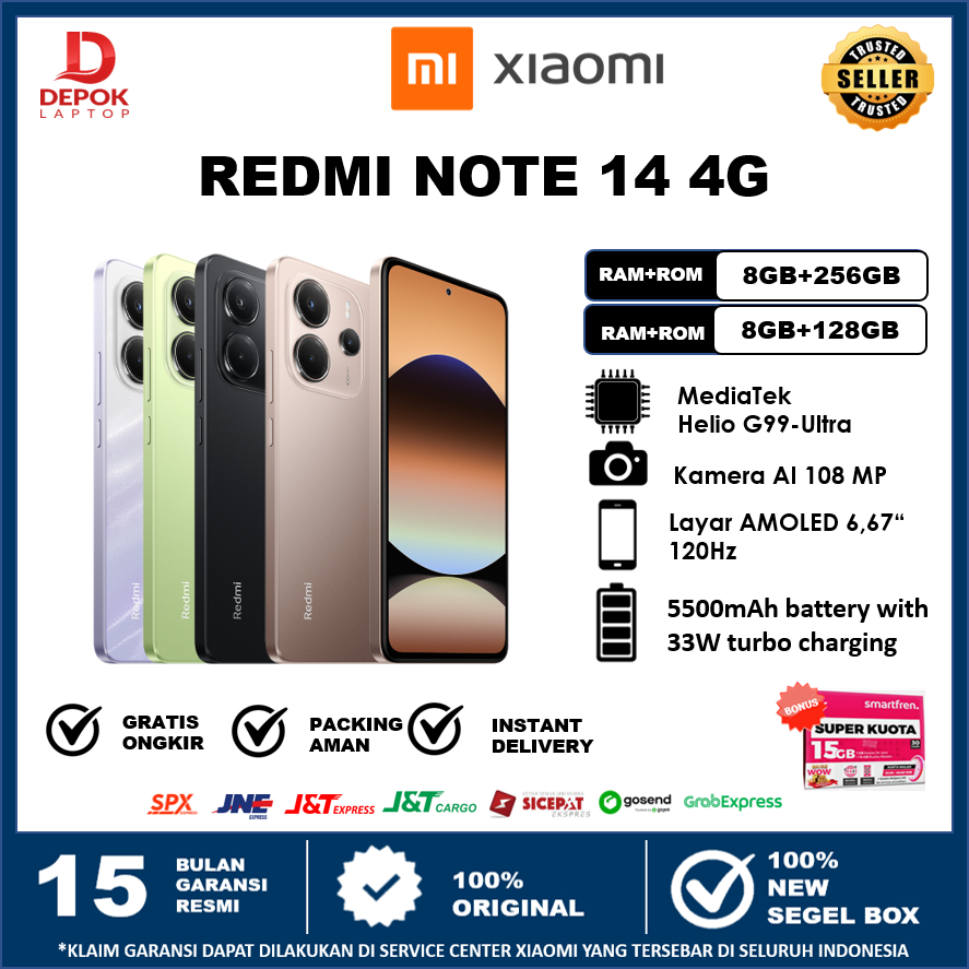 [ READY ] Xiaomi Redmi Note 14 8/256GB | NFC | Helio G99-Ultra | 6.67'' Amoled 120 Hz | 108MP Al