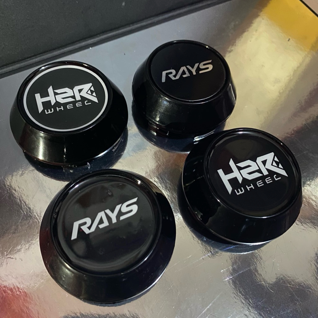 Dop roda Tutup velg racing kerucut hitam hsr rays 6,5 cm