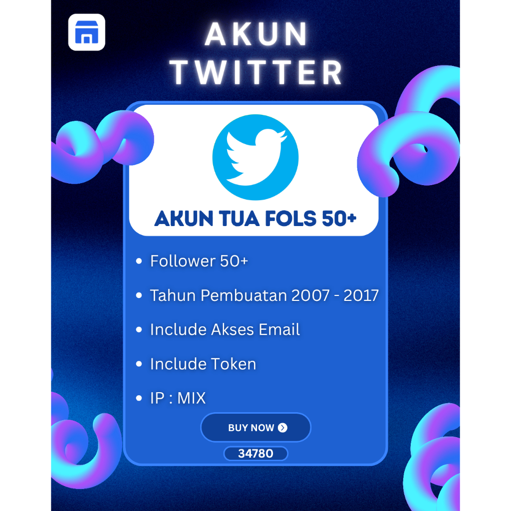 Akun Twitter | Twitter Tua | Twitter OLD | Tahun 2007-2017 | Include Akses Email | Token | Fols 50+