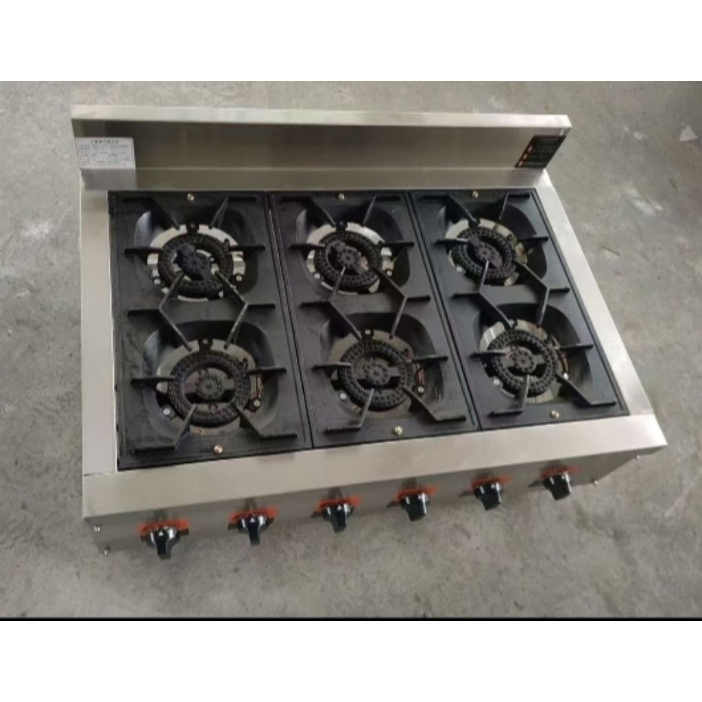 Gas 6 open burner , kompor gas serba guna 6 tungku
