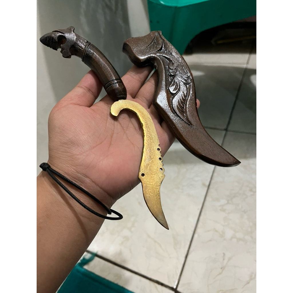 Kujang kuningan Lafadz mini 12cm