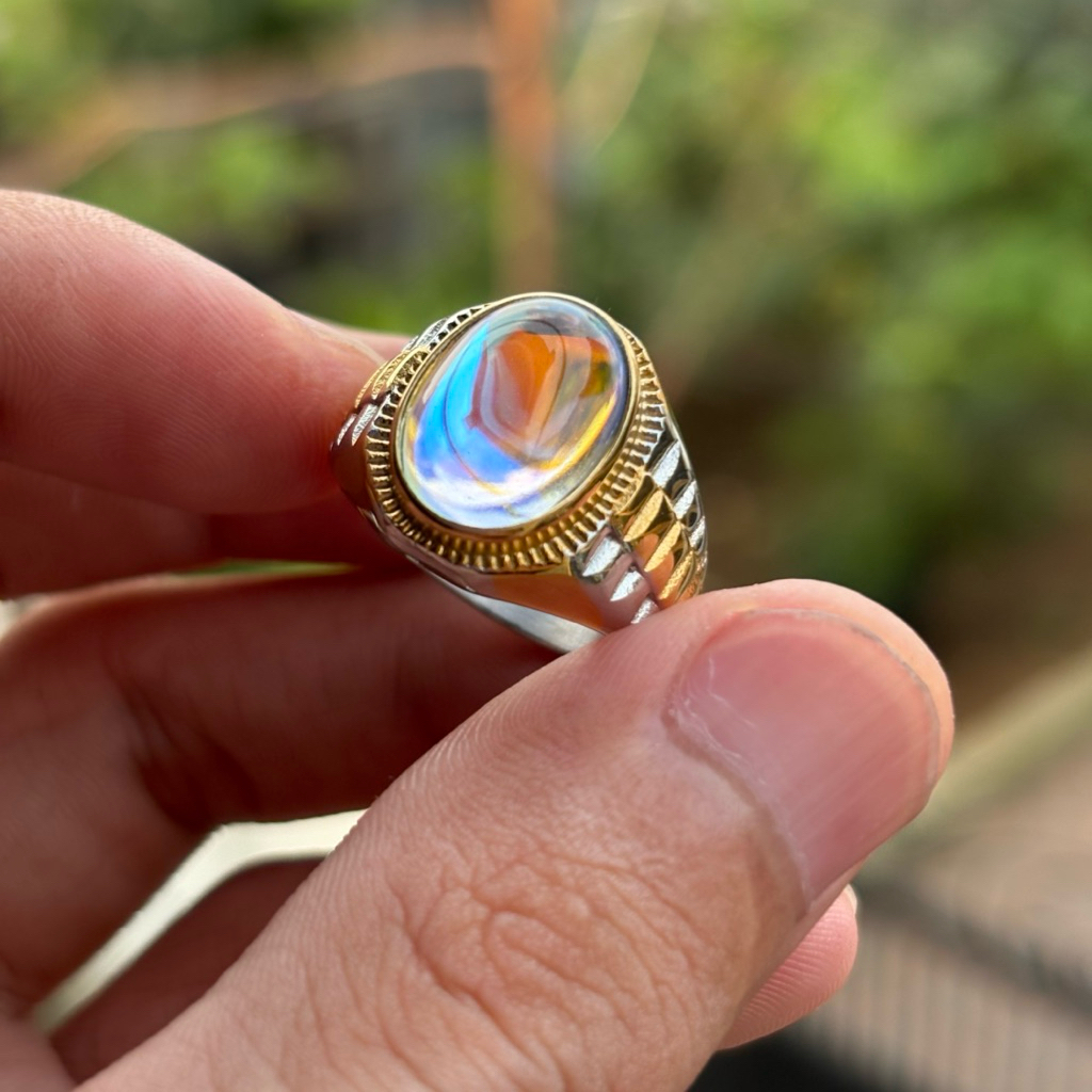 cincin Batu kalimaya India pelangi