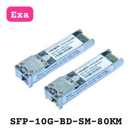 Mikrobits SFP-10G-BD-SM-80KM , 10G Bidi SFP+ LC Transceiver 1490/1550 Singlemode 80Km ( 1 Pair )