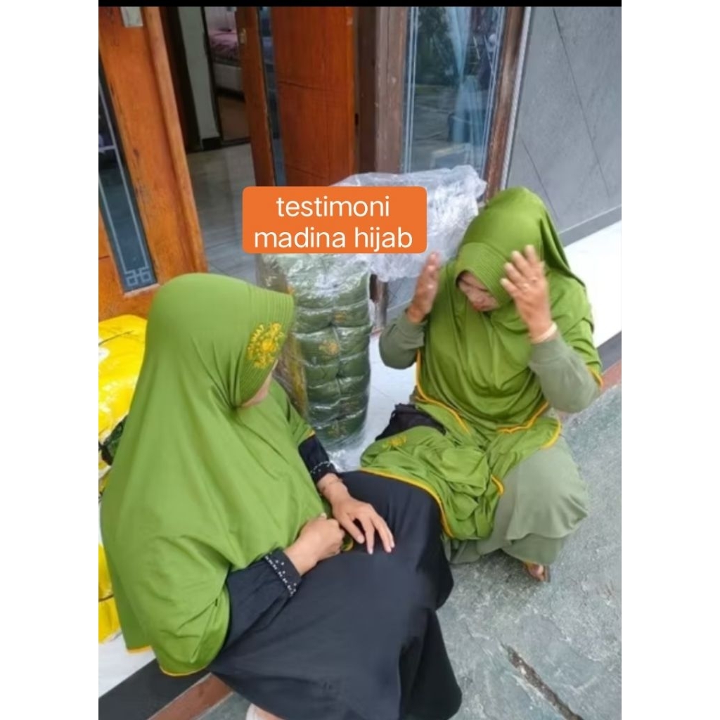 bergo Muslimat jumbo/Hijab/Kerudung/jolbab Hijau muslimat LOGO NU