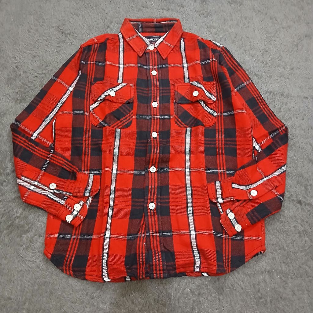 kemeja work flannel union made dear lauren