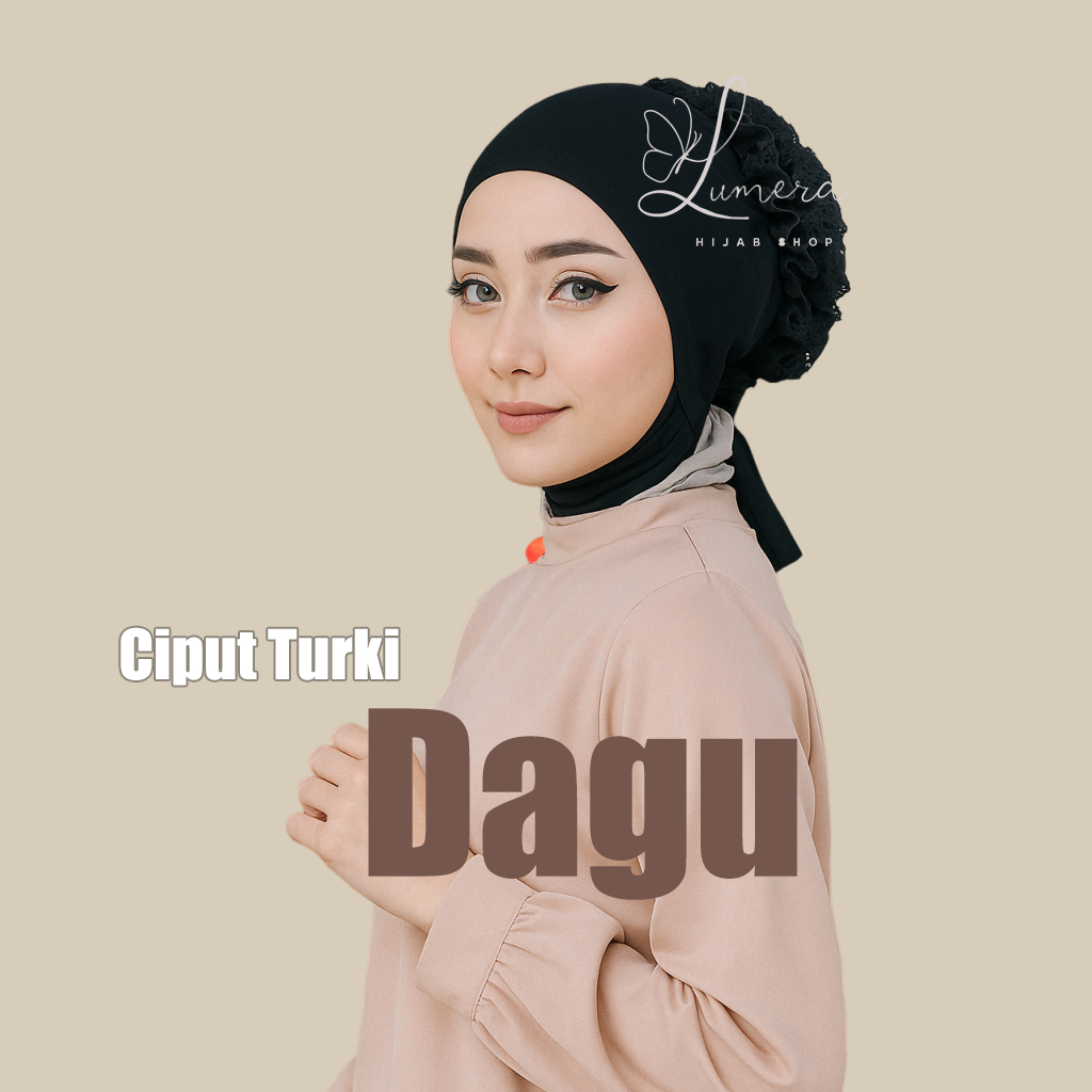 Ciput Turki Dagu Inner Dagu Bahan Jersey Dalaman Jilbab