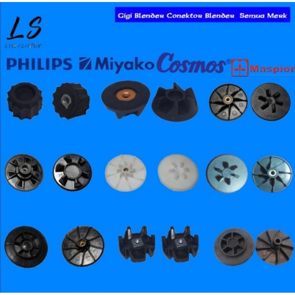 gear gir gigi kopel copel konektor lower upper bawah atas blender Miyako Cosmos Maspion Multi-lower 