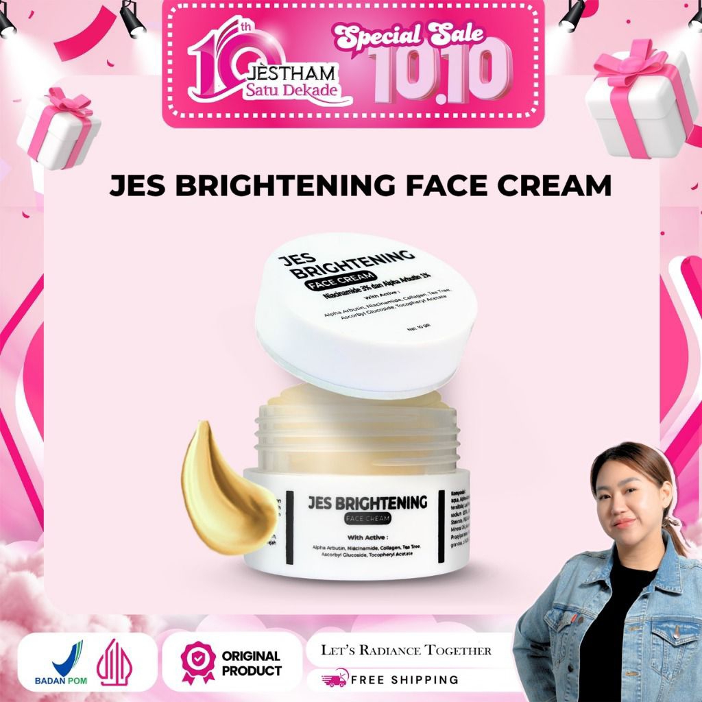 Jestham Face Cream Jes Brightening • Jestham Cream Deep Beauty Night