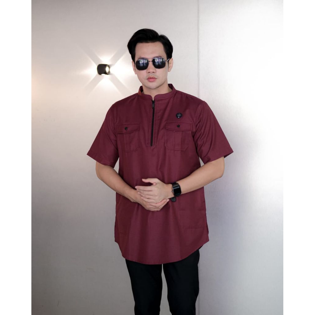 BAJU KOKO KURTA GAMIS ILNAAF ZIPPER