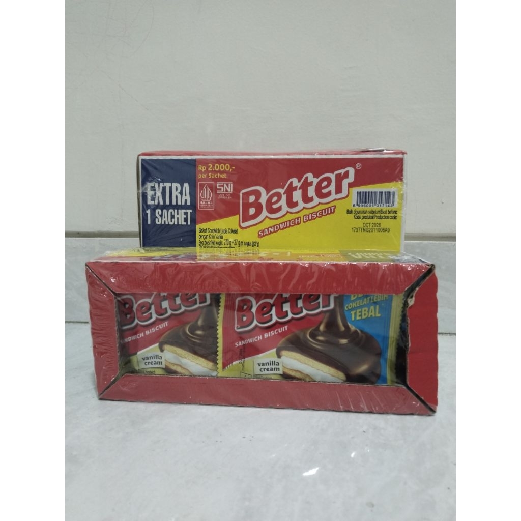 Better Sandwich Biscuit Vanila 1 box + 1 Pcs