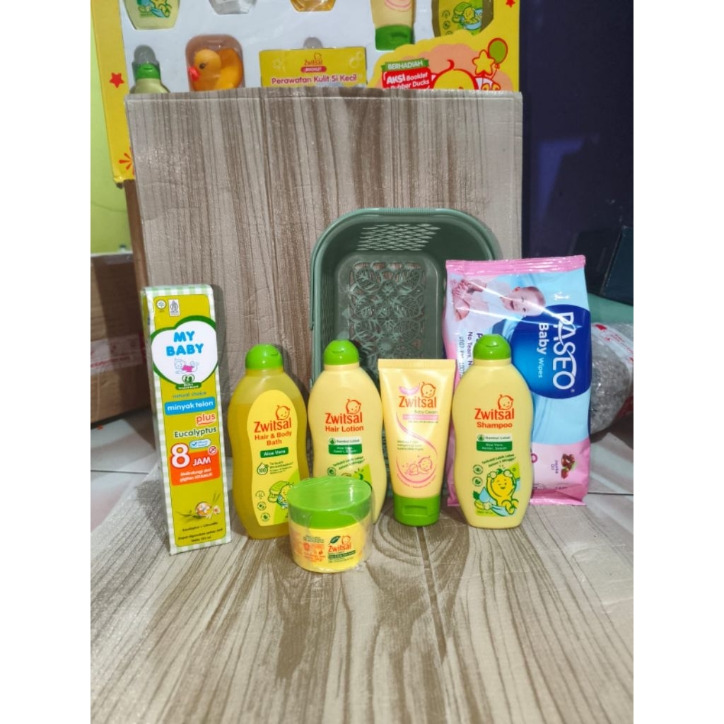 zwitsal paket lengkap isi 7 tanpa bedak perawatan kado bayi