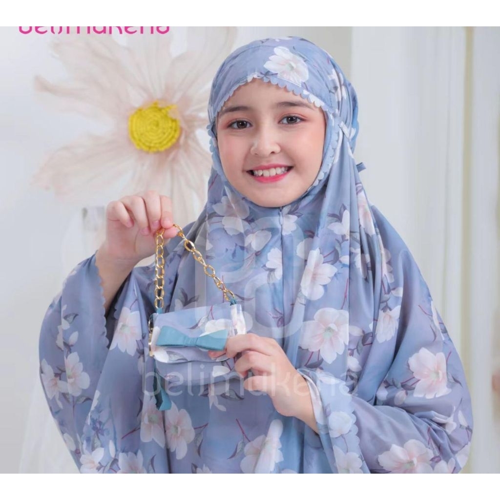 mukenah parasut motif anak tanggung || mukenah travel mini pouch anak