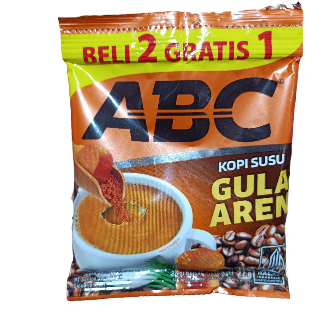 Beli 2 Gratis 1 Kopi ABC Gula Aren Sachet 27gr ABC Kopi Gula Aren
