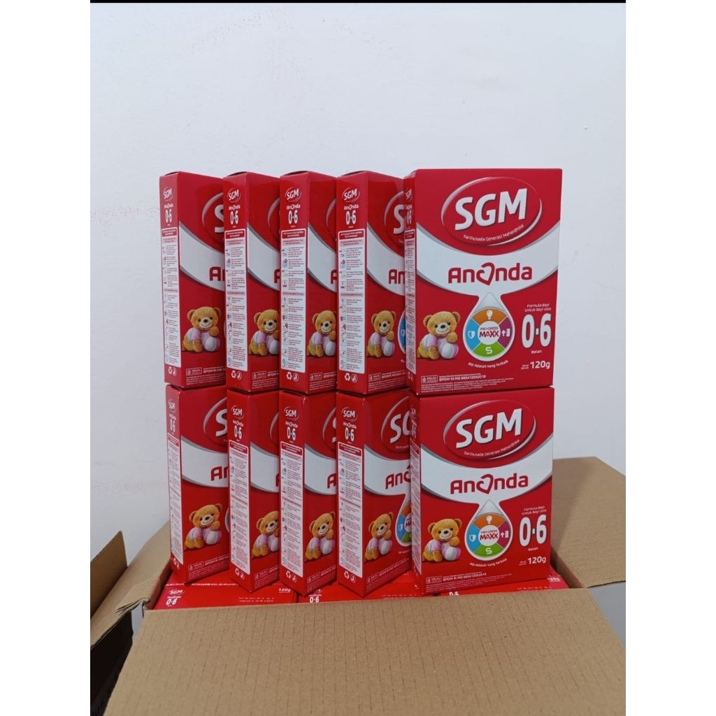 susu bayi sgm 10 PCS usia 0-6 bulan 120 gr gratis bubble wrap kardus