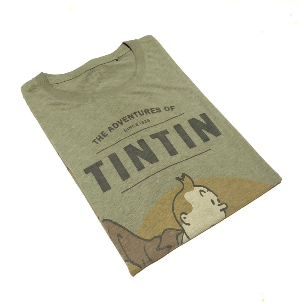 Kaos Uniqlo x Tintin Big Print Second Original