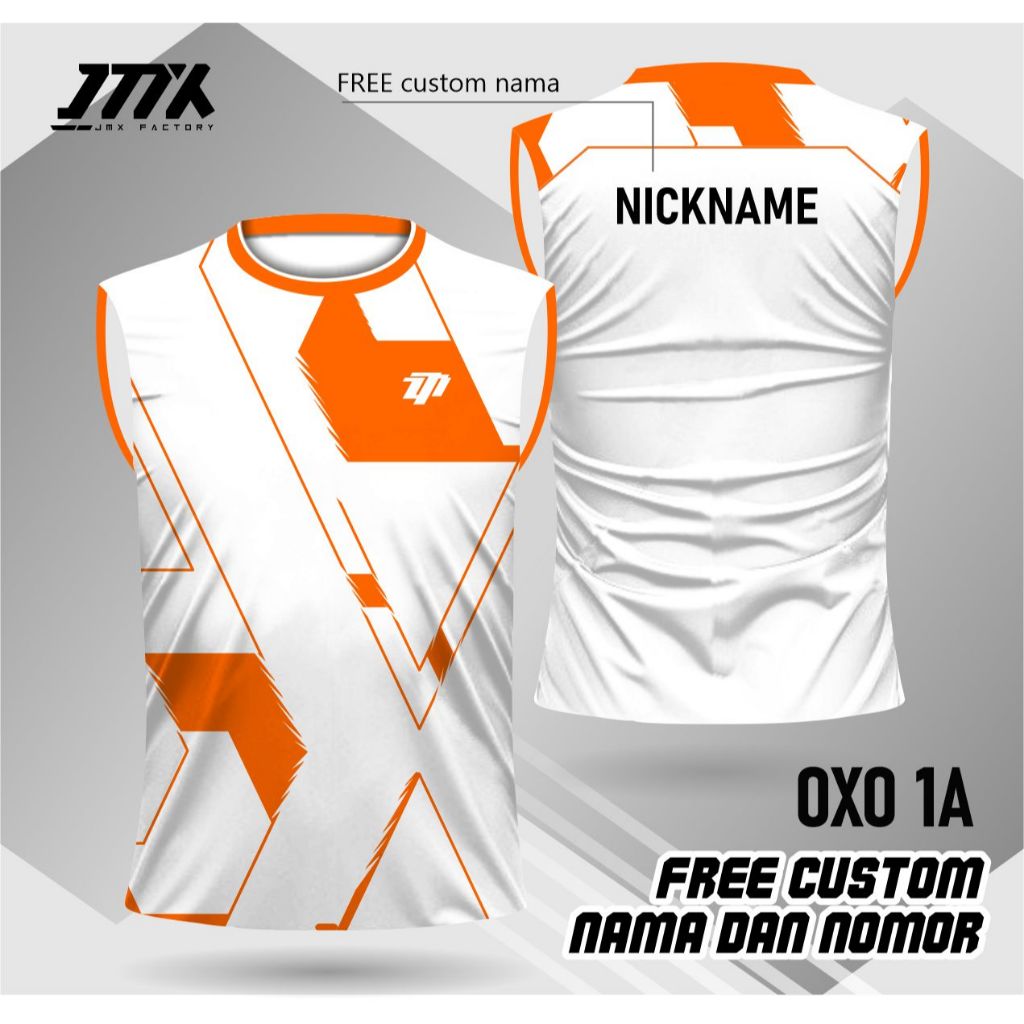 Jersey Badminton Jersey Bulu Tangkis Tanpa Lengan Jersey Olahraga Singlet FREE nama dan logo