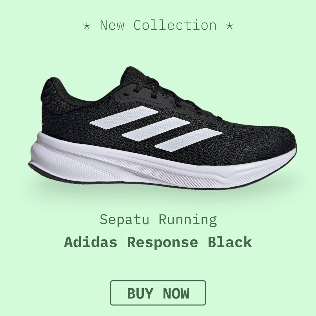 Adidas Response Running Black Men Shoes Original
