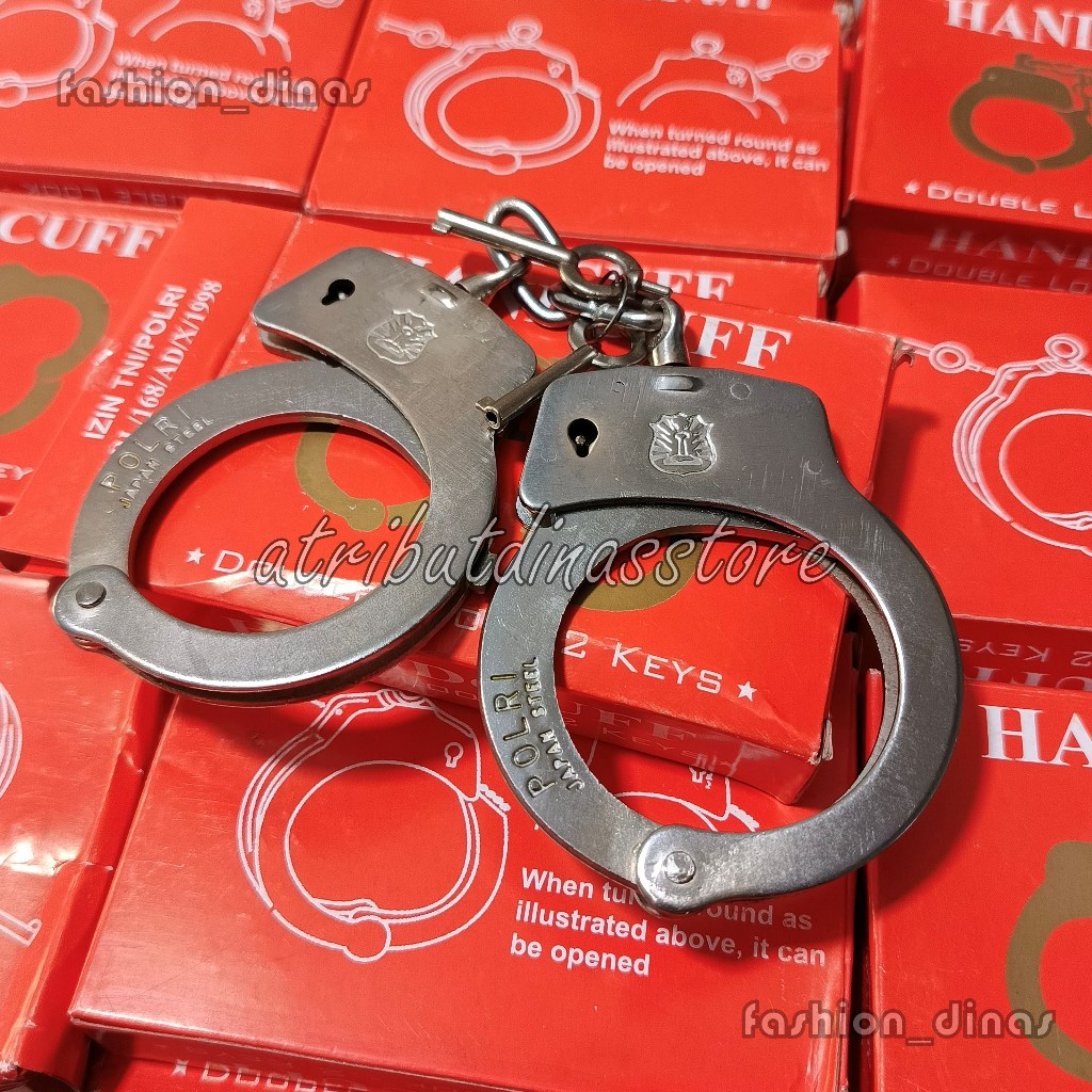 Borgol Tangan Original Polis Japan steel /Holster Borgol / Borgol Satpam / Borgol Polisi / Handcuff