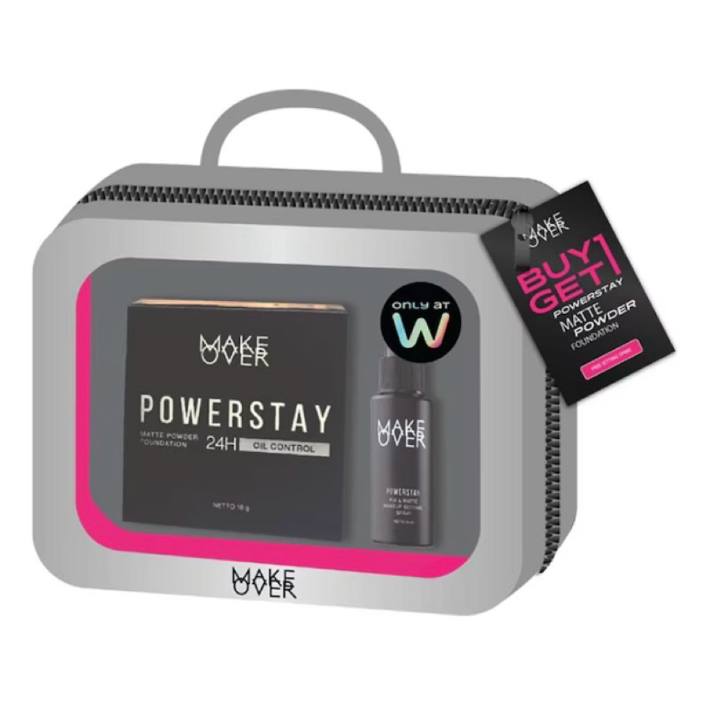 BUY 1 GET 1 Make Over Powerstay Matte Powder Foundation N30 & Make Over Powerstay Fix & Matte Makeup