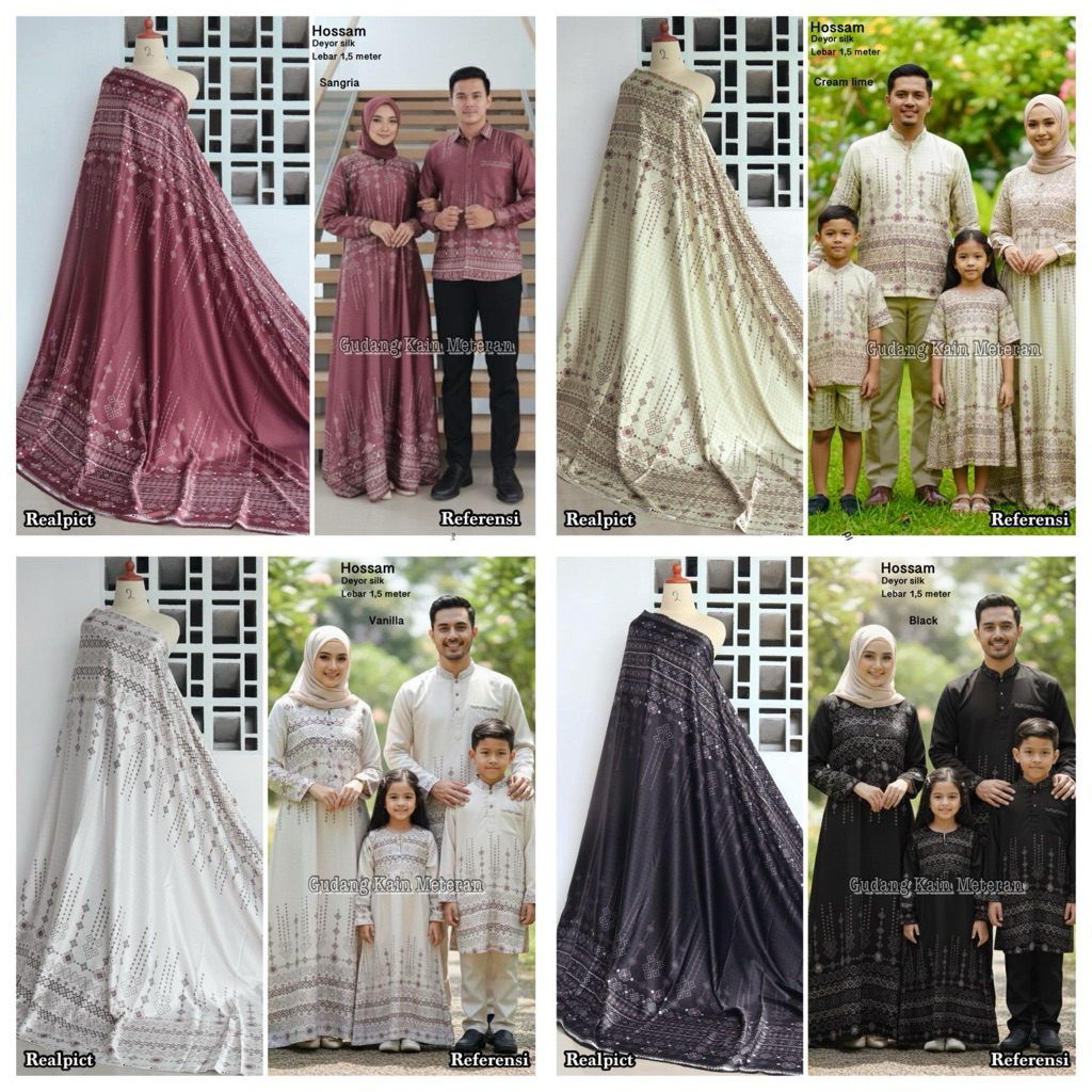 Bahan Silk shasha | kain meteran | textile meteran | kain pasangan | kain seragam