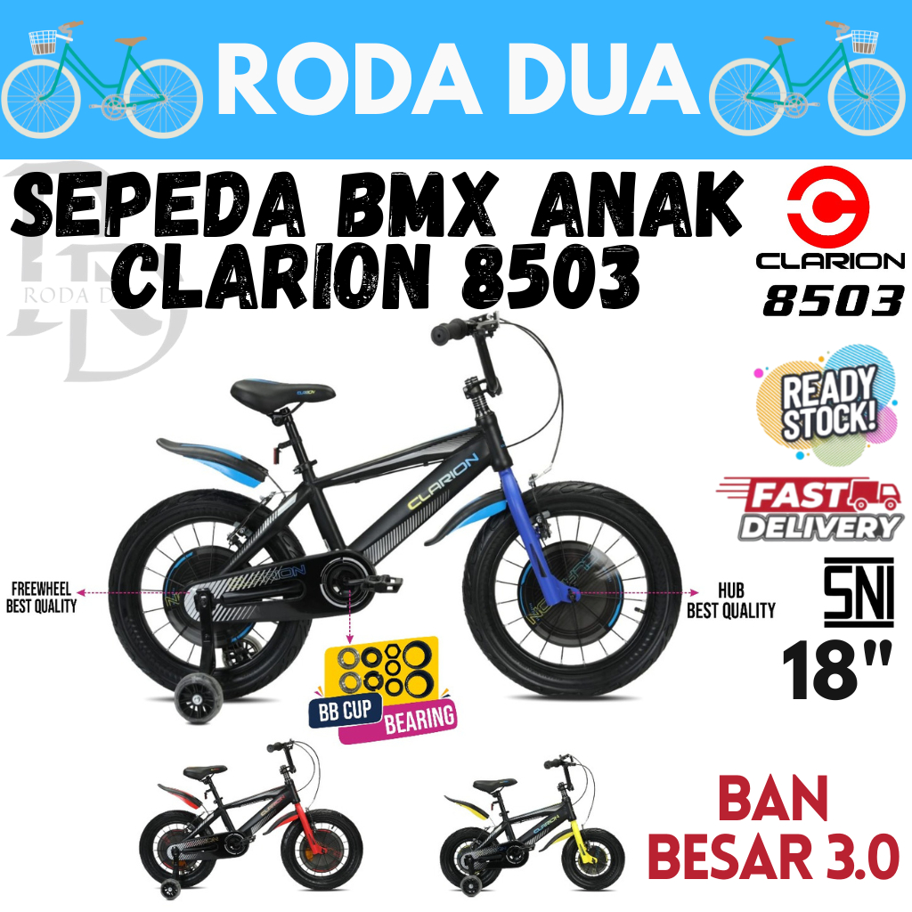 SEPEDA BMX ANAK CLARION 8503 BAN 3.0 - UKURAN 18"