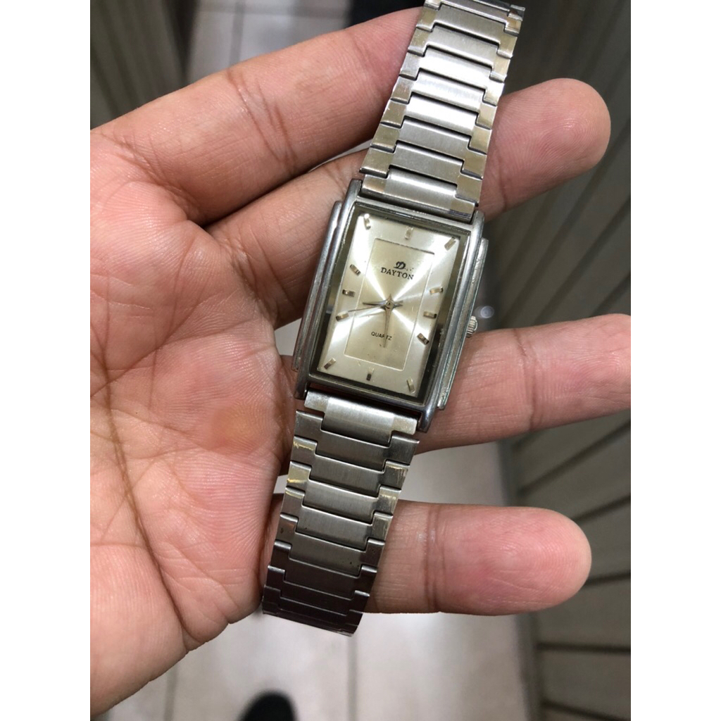 jam tangan wanita quartz stenlis steel fashion klasik dayton elegan