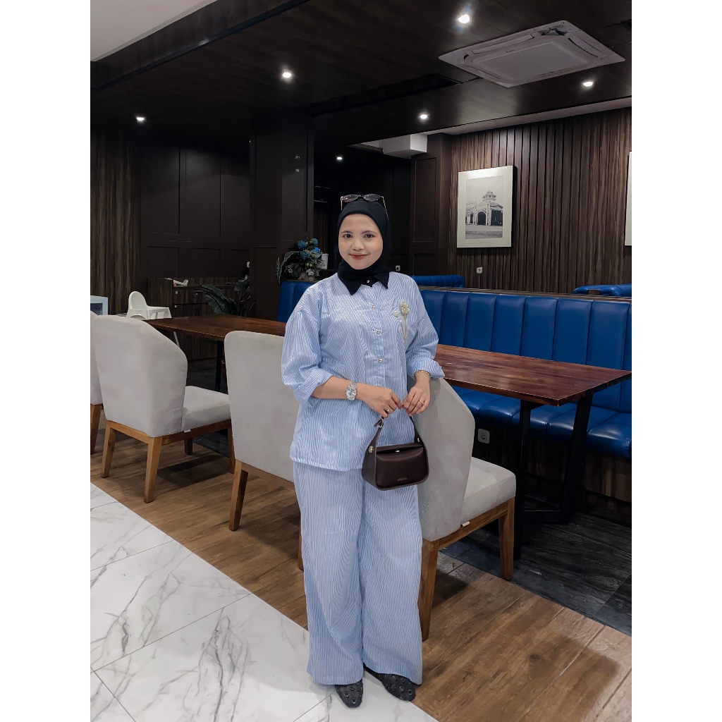 Weyi Set Kemeja Koreanlook | Kemeja Oversize Wanita Casual
