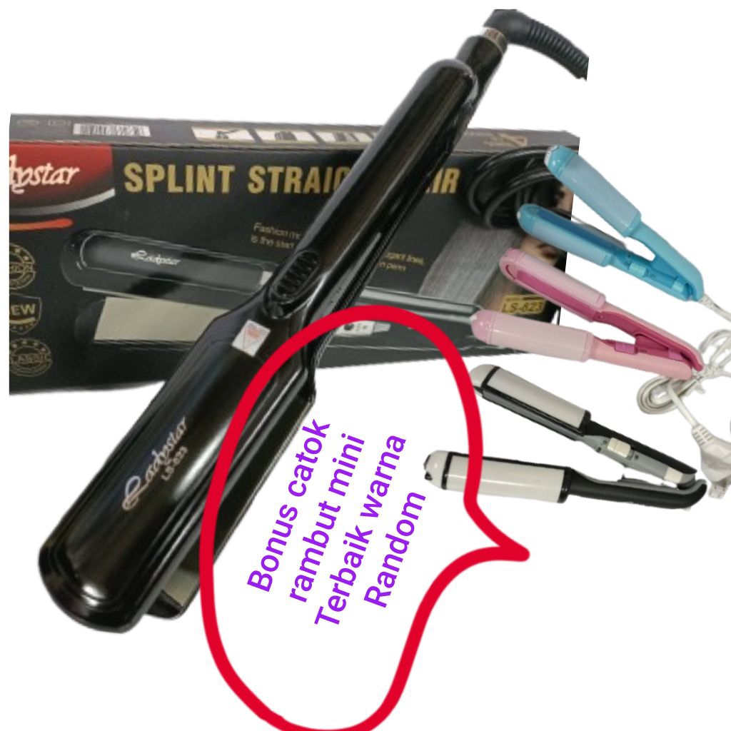 FREE Catokan mini LS-228 LADYSTAR  LS-823 Catokan Rambut suhu panas profesional