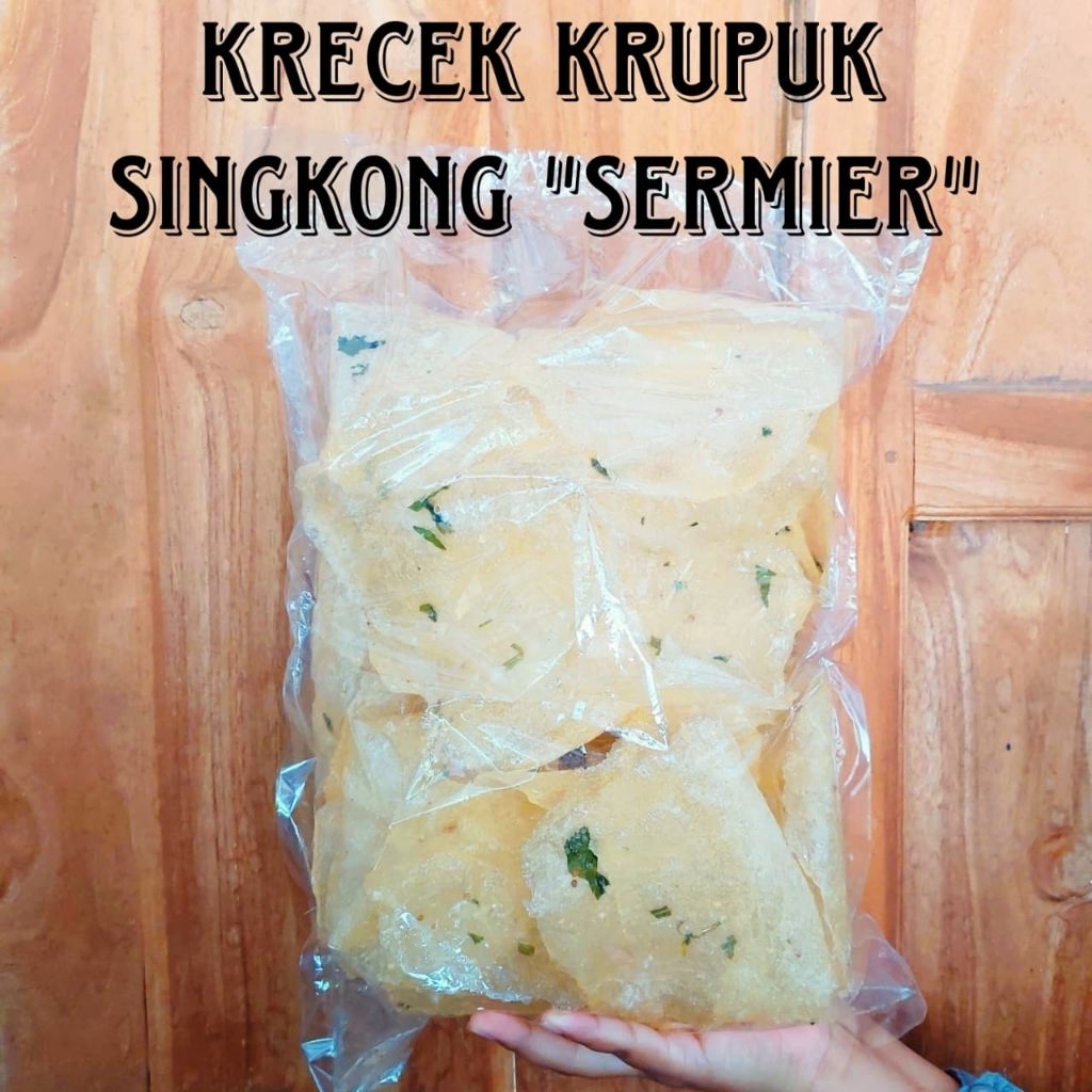 1Kg Krecek Sermier Krupuk Ketela Singkong Sermier