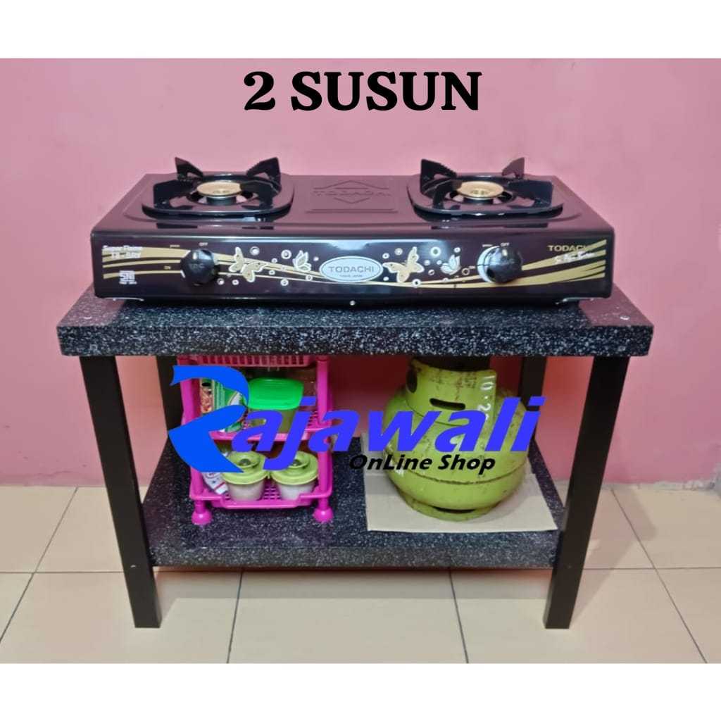 Meja Kompor 2 Susun 3 Susun Meja Kompor 2 Tungku 1 Tungku Rak Dapur Kompor 2 Tahap 2 Tungku 1 Tungku