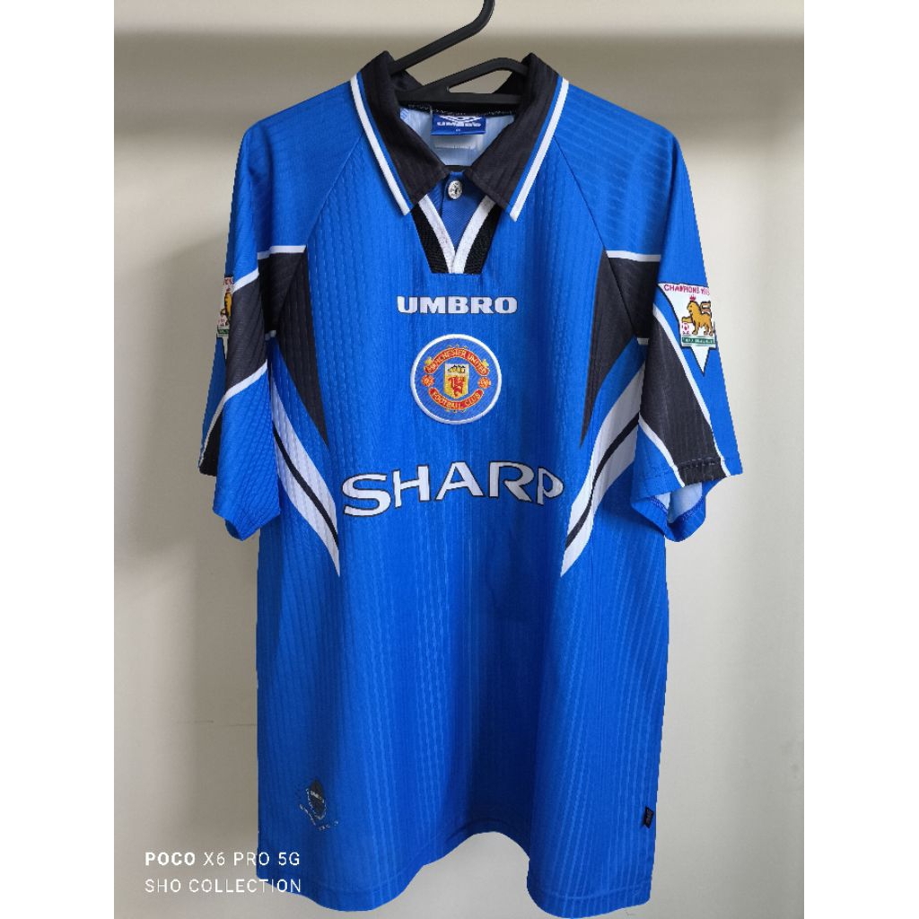 JERSEY MU THIRD 1996 BECKHAM (XL) ORIGINAL BAJU BOLA ASLI RARE LANGKA SHIRT JUARA CHAMPIONS GOLDEN P