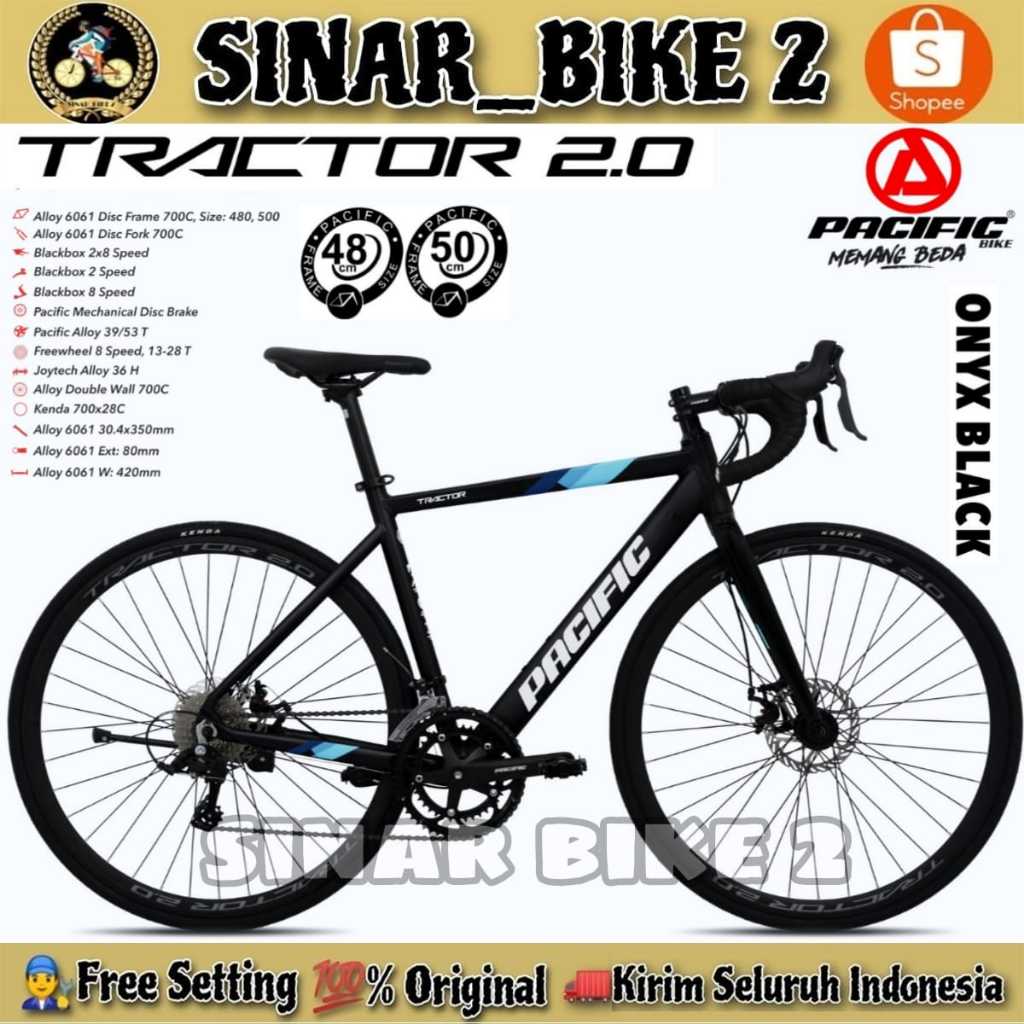 PROMO Sepeda Roadbike PACIFIC TRACTOR 5.0 // PACIFIC TRACTOR 2.0 700C Balap Alloy 2 x 8 Speed