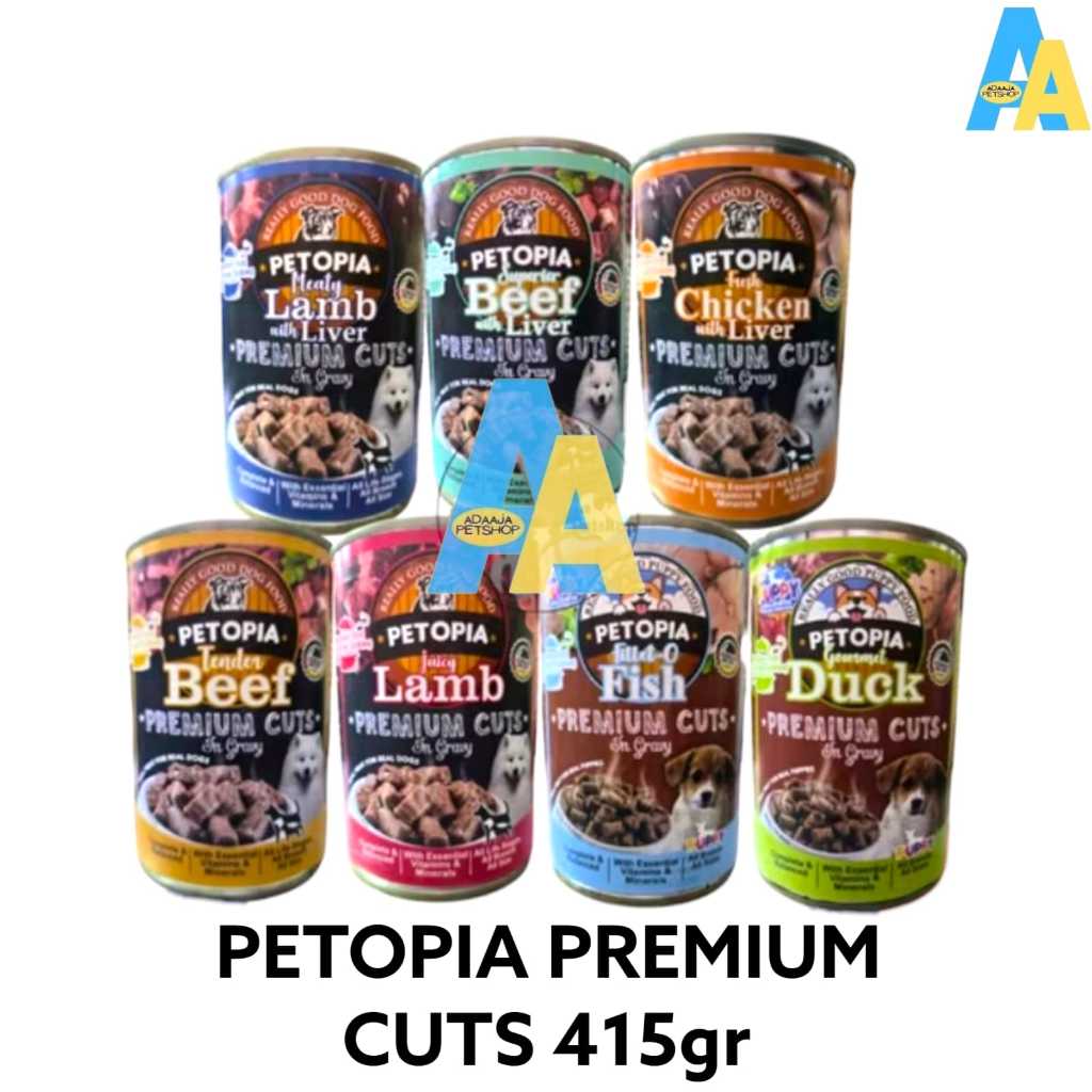 Petopia Premium Cuts Makanan Anjing Kaleng Wet Food Dog 415gr